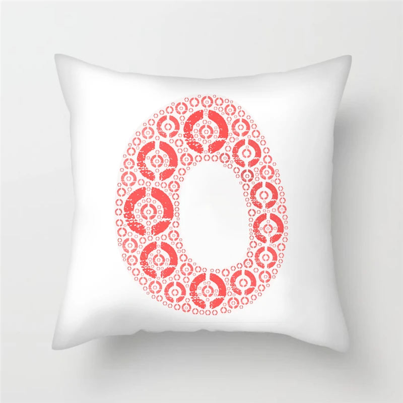 

Fuwatacchi 0-9 Numbers Cushion Cover A-Z Alphabet Letters Throw Pillow Cover For Sofa Home Decor Pillowcases New 2019 Arrive