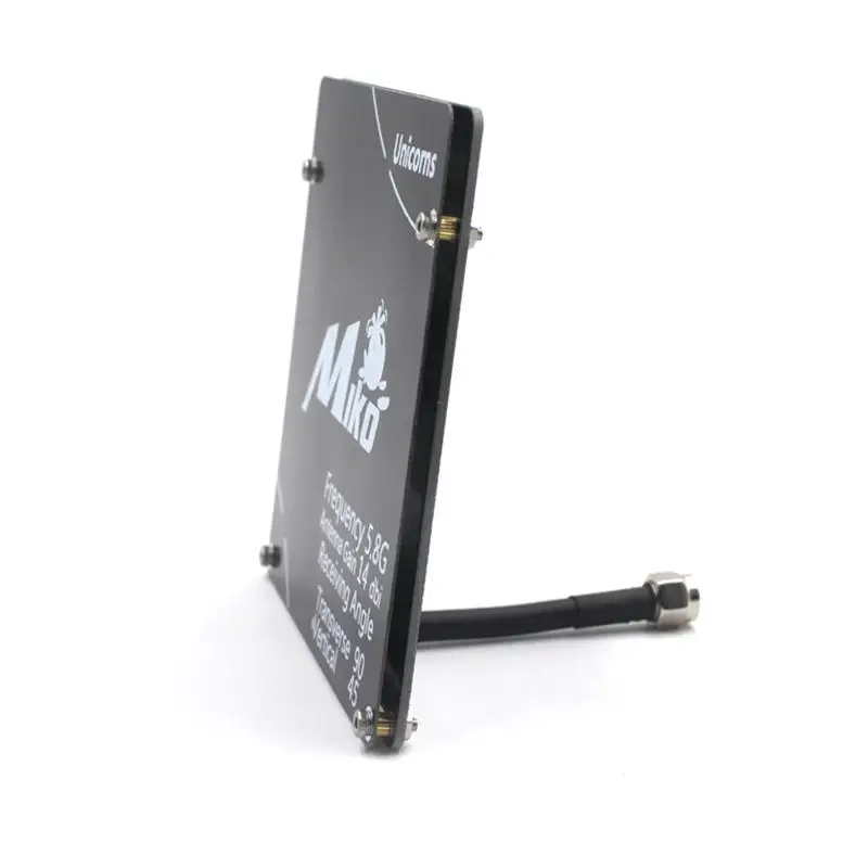 

MIKO 5.8G 14DBI Flat Panel Plated Antenna SMA/RP-SMA FPV Antenna for 5.8Ghz Video Receiver FPV Racing RC Drone
