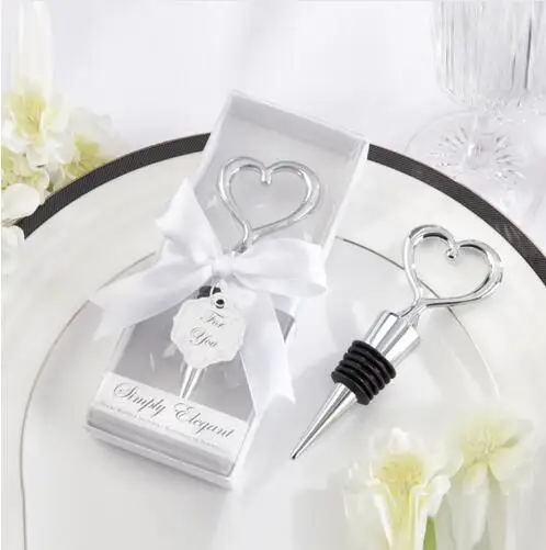 New 100 pcs Bottle opener Stopper Love heart shape wine stopper wedding favors and gifts party favours free shipping | Дом и сад