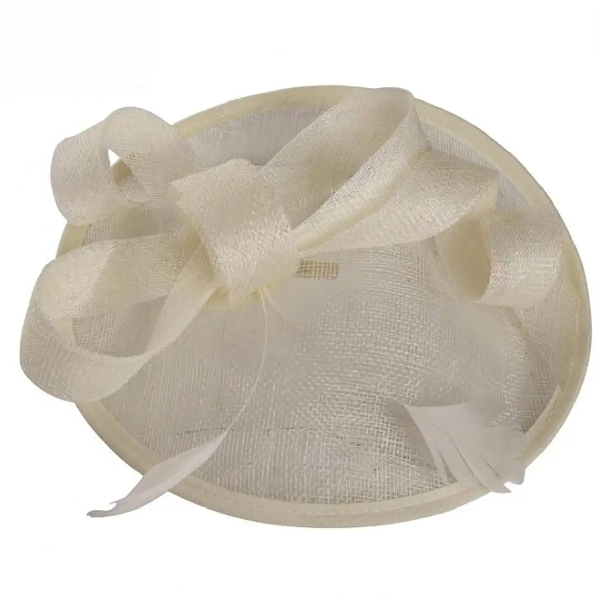 Дизайн Cambric Шляпы перо вуалетки шляпа Дамы Свадьба Танец Вечеринка элегантные черные шляпы для женщин повод шоу 6 цветов - Цвет: Milk White