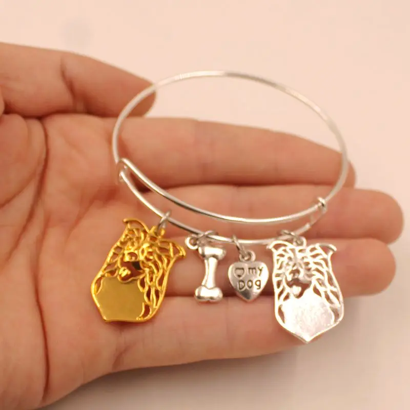 Браслет с изображением животных S036 милые модные браслеты обручи границей колли