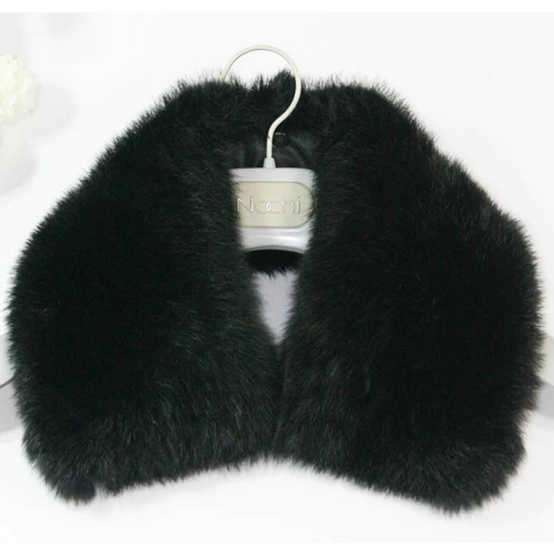 Зимние натуральный меховой воротник для Для женщин с кнопка пальто Мех животных