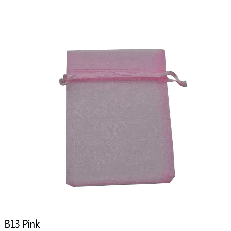 B13 Pink 20 шт. 7x9 9x12 15x20 см сумки из органзы однотонные Свадебные ювелирные изделия Упаковка Сумки на день рождения Аксессуары для вечеринки подарок сумки декор - Цвет: B13 Pink