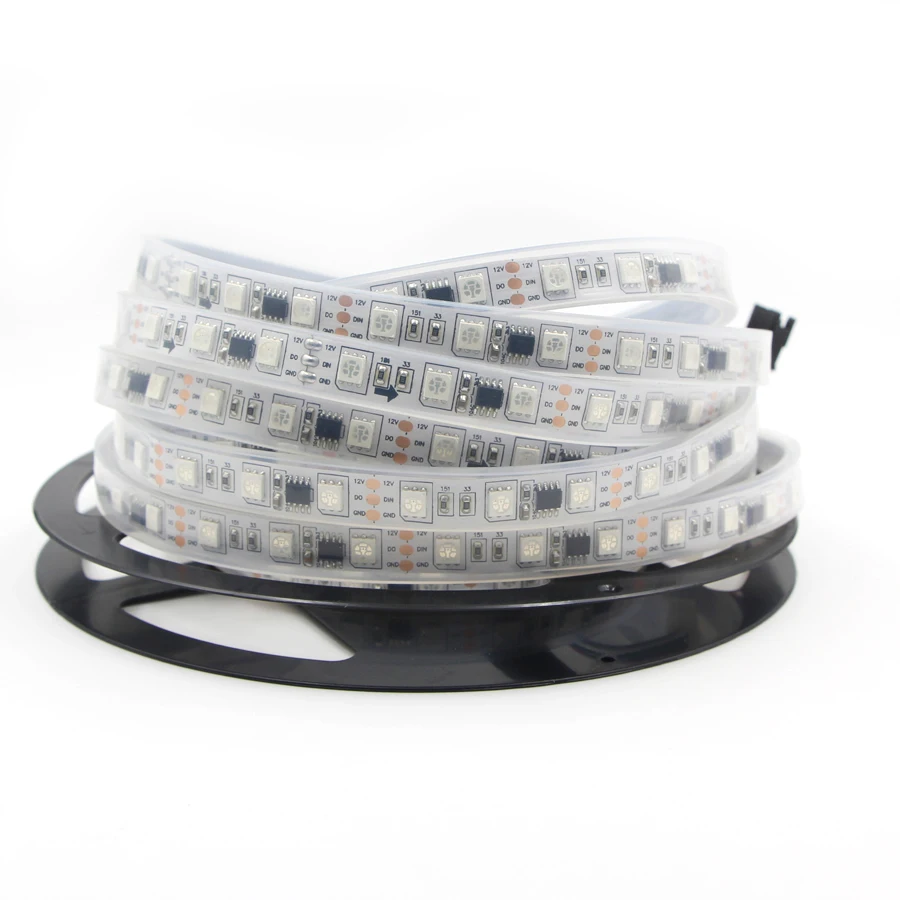 5 м WS2811 ic Светодиодная лента 5050 SMD DC 12 В 30/60 светодиодов/м RGB полноцветная