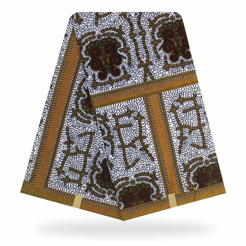 Esewing африканская батиковая набивка ткань золотой узор Настоящая Африканская ткань с воском гарантированное настоящая Анкара восковая печать хлопок для платья