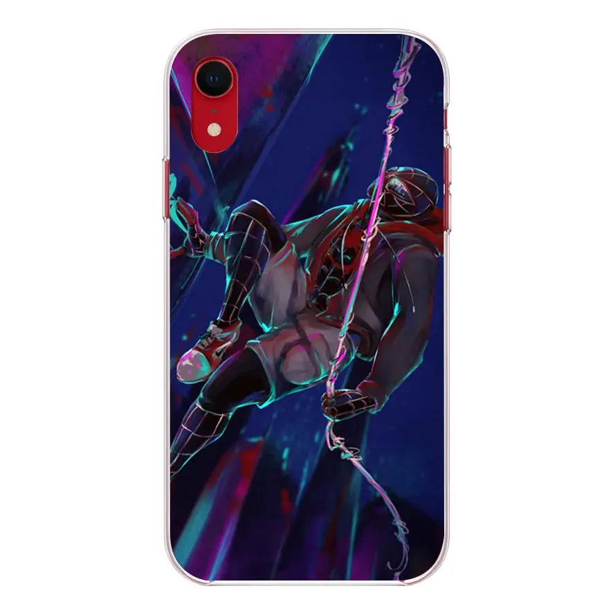 OUTMIX человек паук черный мягкий чехол для телефона iPhone 8 8plus XS max XR 7 7plus 6 6s 6plus 5 5S