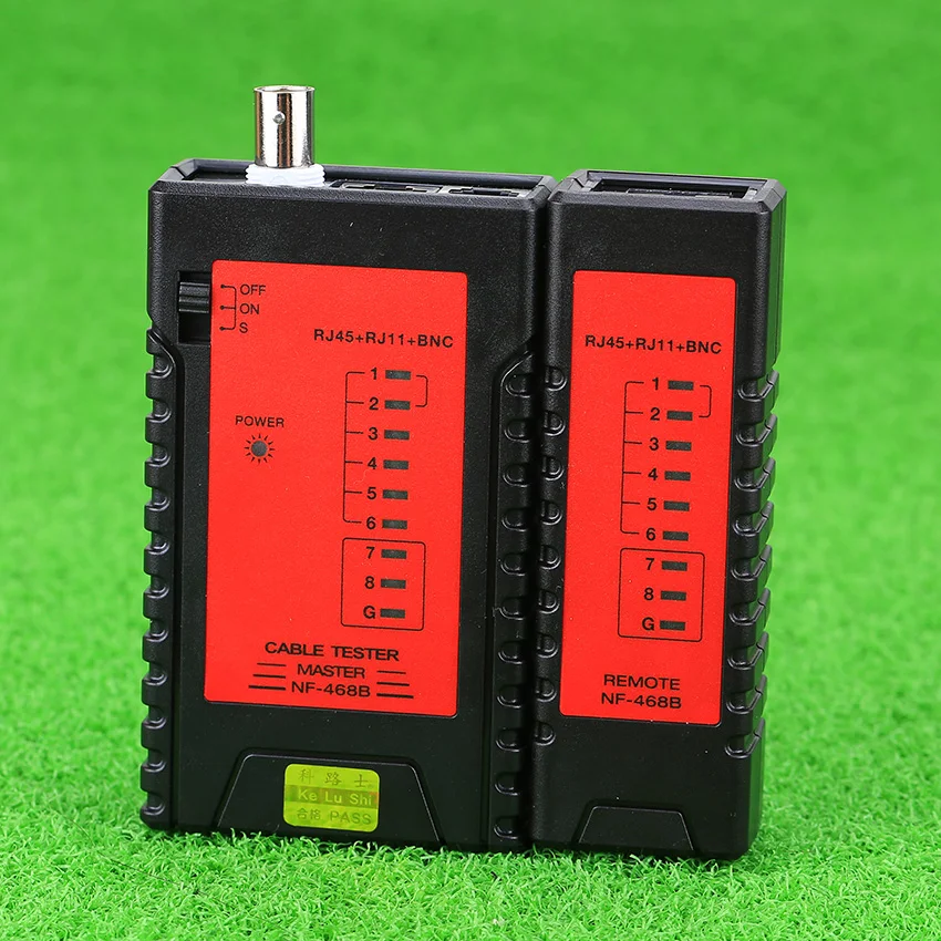 Тестер BNC KELUSHI NF468B RJ45 RJ11 портативный прибор для измерения сетевого кабеля