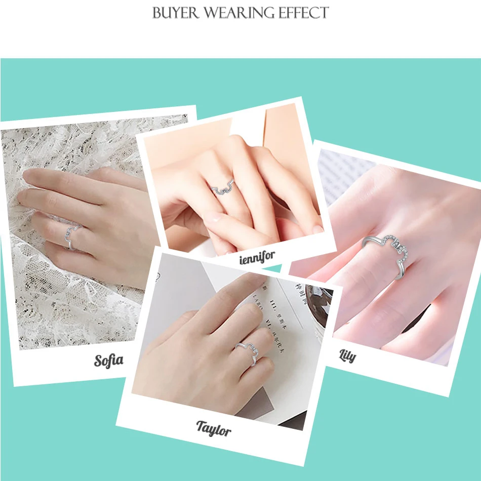 Wholesale price Genuine 100% 925 Sterling Silver Ring 3 Shape Bow Crystal Clear CZ Finger Female Jewelry For Women | Украшения и