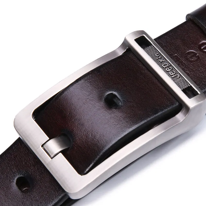 jpzk010020 New Fashion Men's Casual Pin buttons Belt Leather Belts Man top layer cowhide Leather Blet