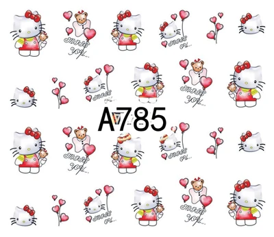 Наклейки для ногтей художественные украшения Дети hello kitty слайдер клейкие