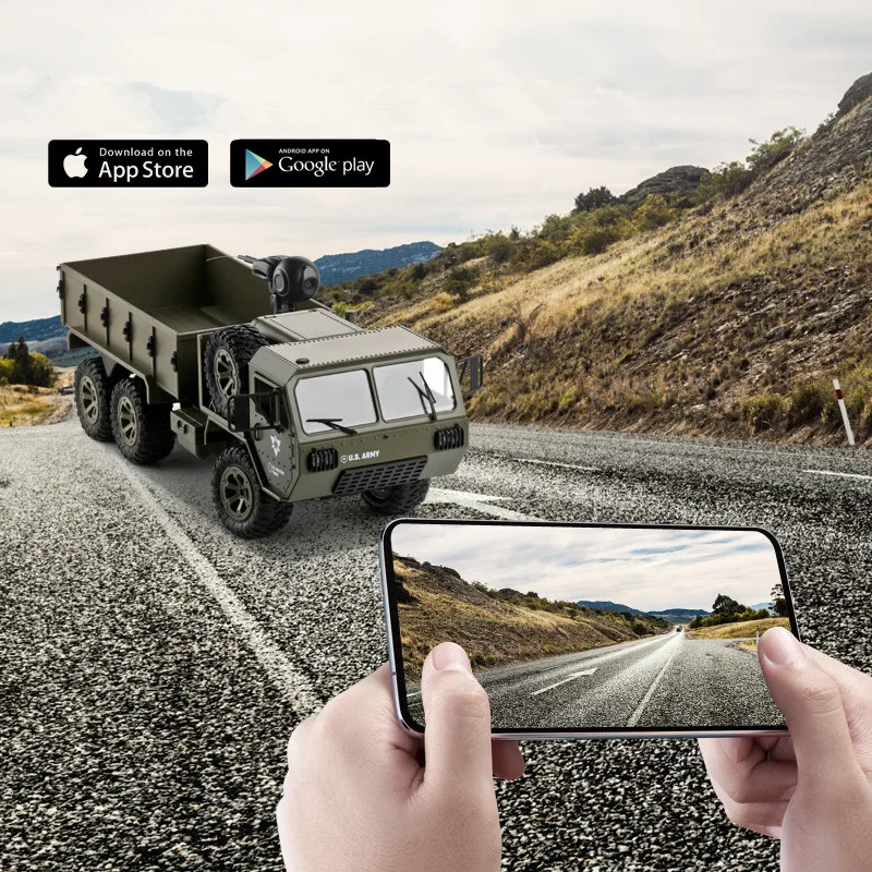 FY004 1/16 2 4G 6WD Радиоуправляемый автомобиль армия США военный грузовик RTR на