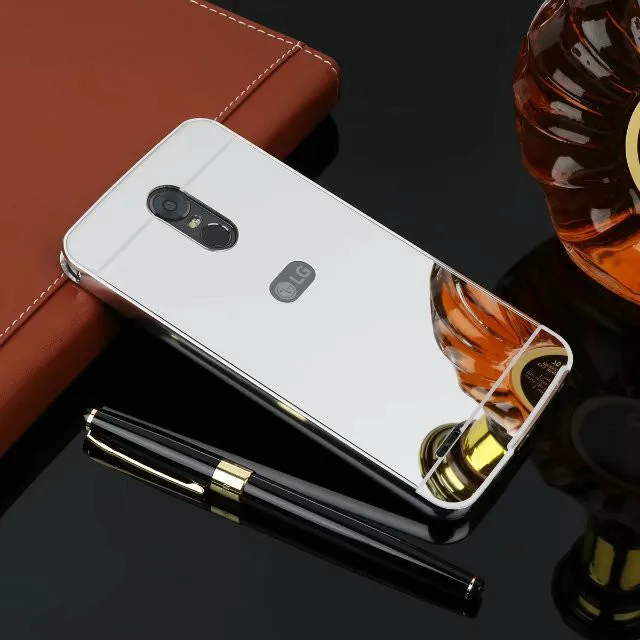 silver Для LG Stylus 3 Чехол Stylo 3 Роскошная Золотая зеркальная защитная задняя крышка для LG G Stylus 3/K10 Pro LS777 5," чехол для телефона - Цвет: silver