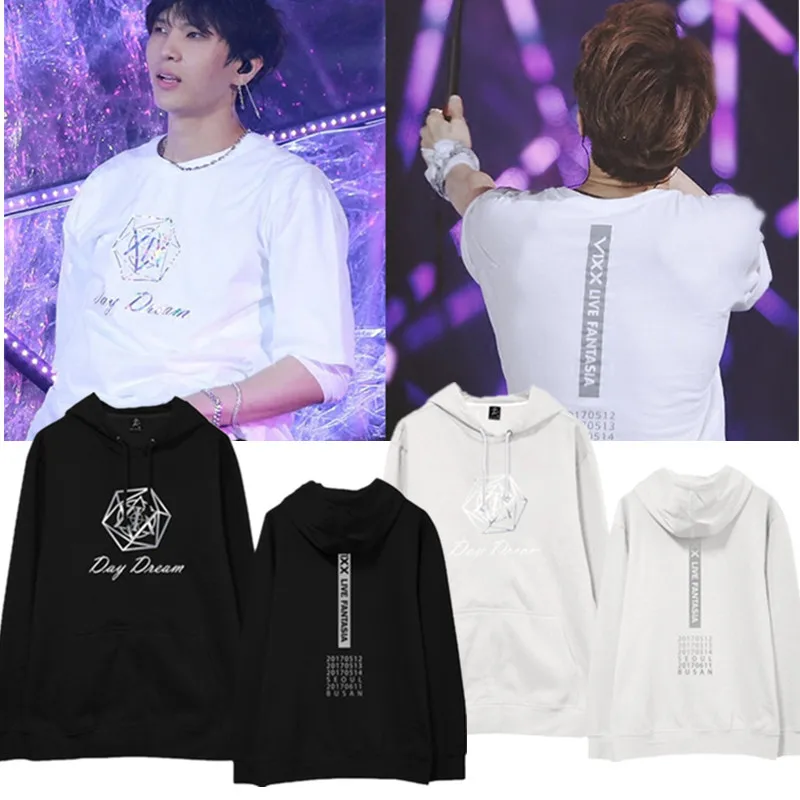 VIXX combination concert with the same paragraph shirts for men and women spring autumn plus velvet loose support hoodies | Женская