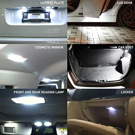 2 шт. 12В 24В Canbus без ошибок Led 31 мм 36 39 41 3030 SMD DE3175 C5W C10W SV8.5 автомобильная светодиодная