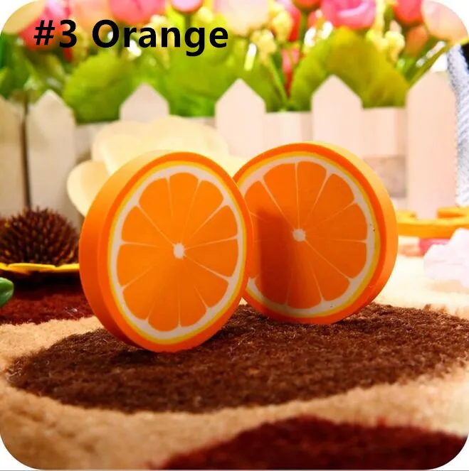 NO3 Orange 1 шт./packCute свежие фрукты дизайн ластик Kawaii арбуз оранжевый ластик киви студентов подарок приз Офис Школьные принадлежности - Цвет: NO3 Orange