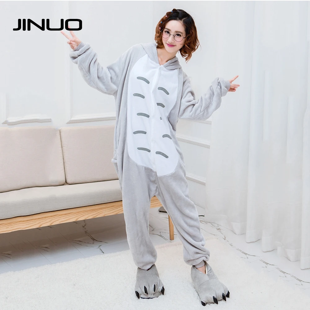 JINUO животных пижамы Тоторо femmei/mujer enteros de animales для женщин Комбинезоны взрослых