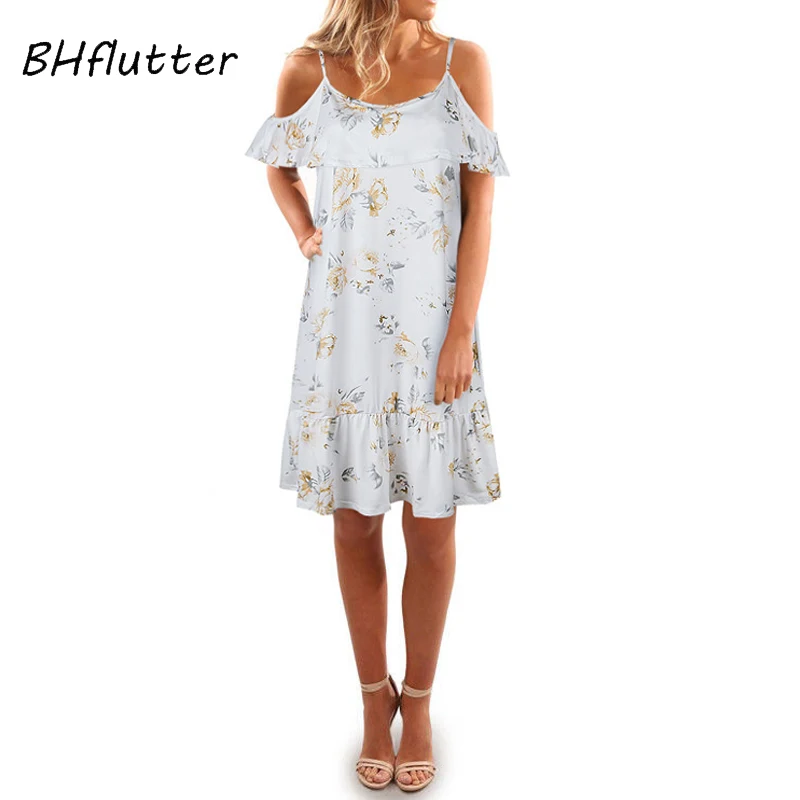 Женское платье без бретелек BHflutter повседневное пляжное в стиле бохо с открытыми