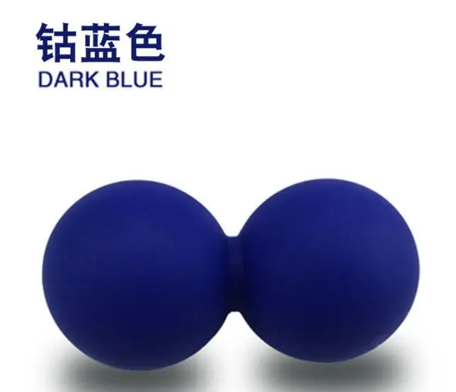 dark blue Силиконовый массажный шар для йоги фасции арахис Акупрессура мышцы расслабляющий шар ролики Назад триггер точка терапия Спорт Тренажерный зал акциз - Цвет: dark blue