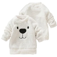 unikids children baby clothing boys girls lovely bear furry white coat thick sweater coat