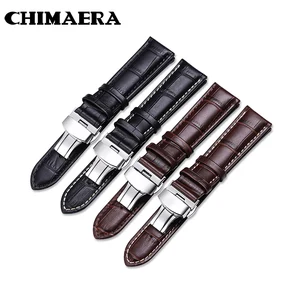 Ремешок для часов CHIMAERA, из натуральной кожи аллигатора, 14 -18 мм, 19 мм, 20 мм, 21 мм, 22 мм, 24 мм