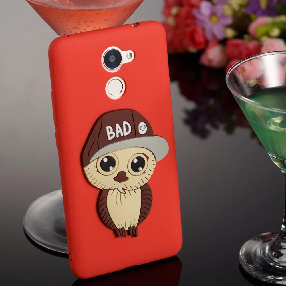 For HUAWEI Enjoy7 Plus Honor6A Y5 III 2017 lovely Owl Anti-Fall Phone Cover Case Silicone Soft Bad Boy Cartoon Shell Rose |