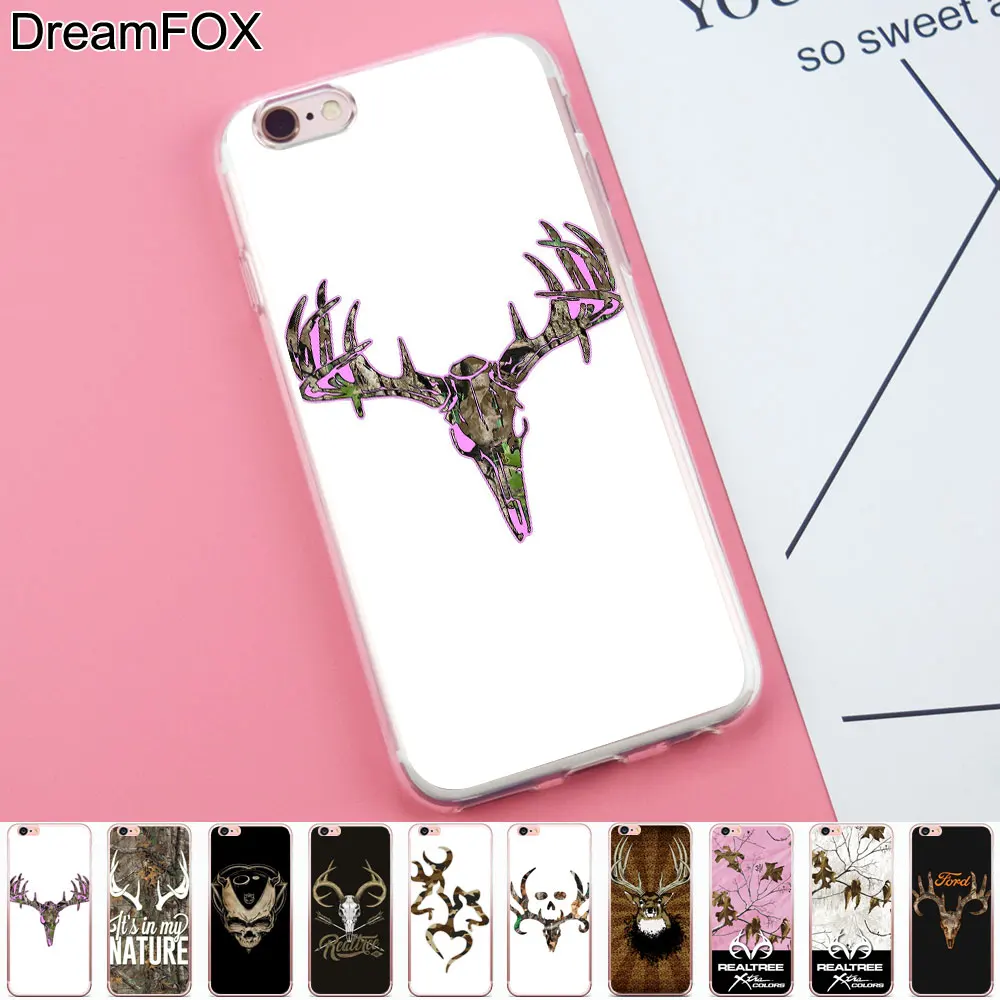 Dreamfox K168 Realtree Real Tree Soft TPU Silicone Case Cover for Apple iPhone 11 Pro X XR XS Max 8 7 6 6S Plus 5 5S SE 5C 4 4S on.