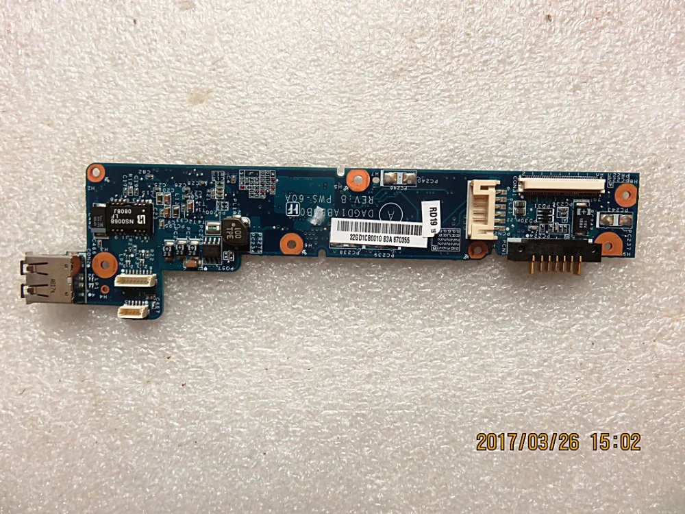 

Оригинал для VGN-CR PCG-5K2T usb плата зарядное устройство плата батарея Разъем MBX-177 dc jack DAGD1ABB8B0
