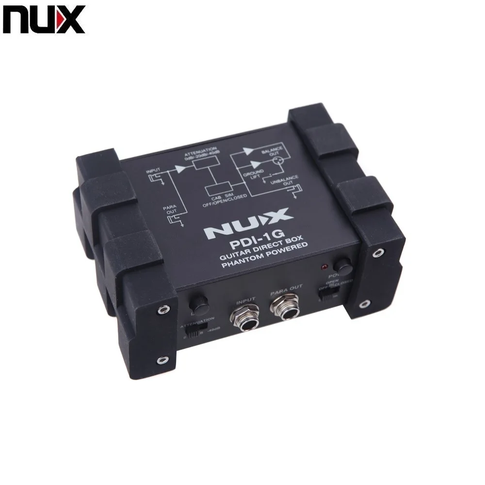 Профессиональный NUX PDI 1G гитара с прямым впрыском фантомное питание звуковой
