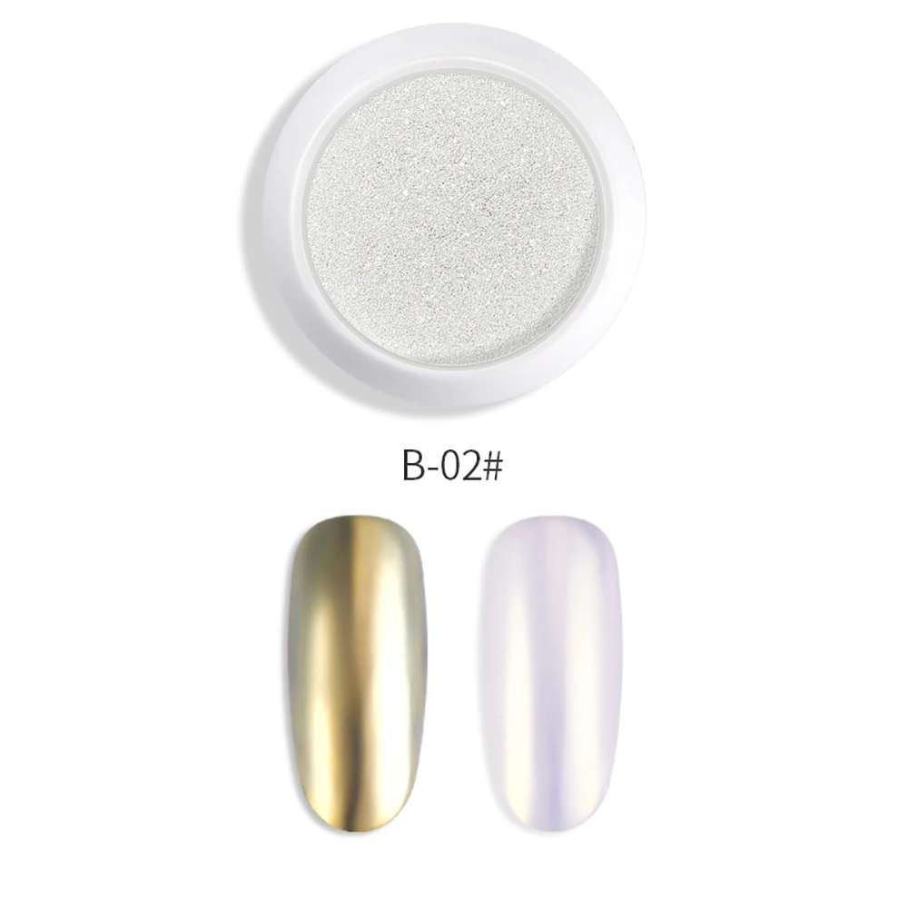 Хромированный жемчужный порошок из скорлупы для ногтей Блестящий стойкий
