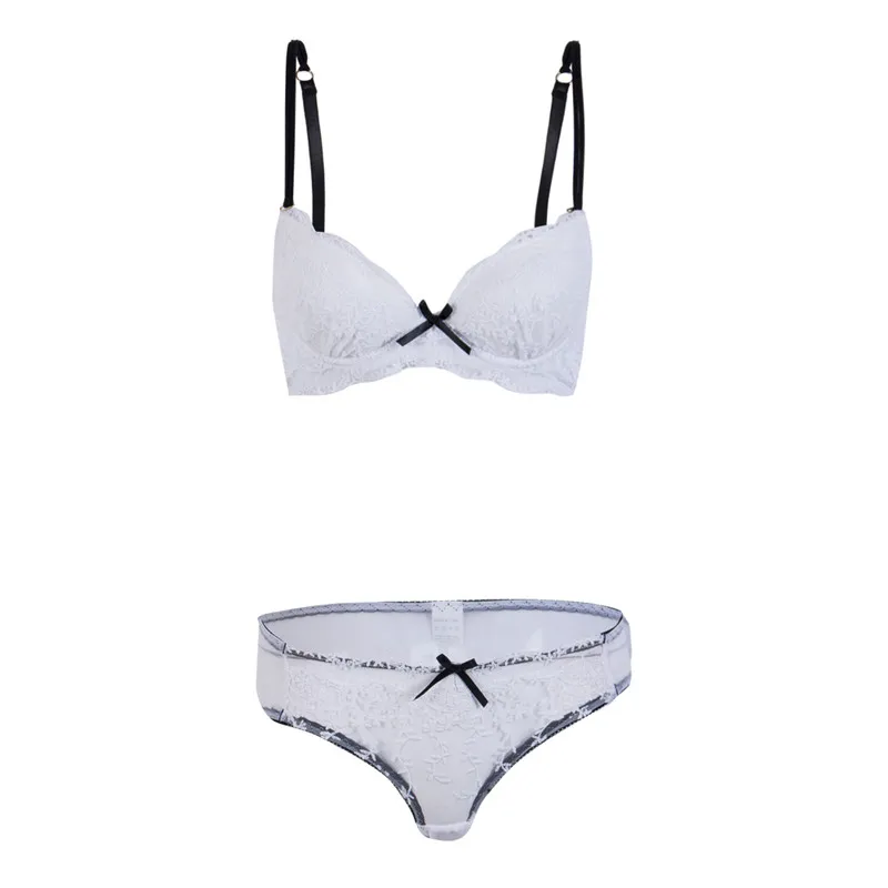 Женское кружевное нижнее белье с чашками пуш ап 3 цвета|underwear push up|strap brapush up |