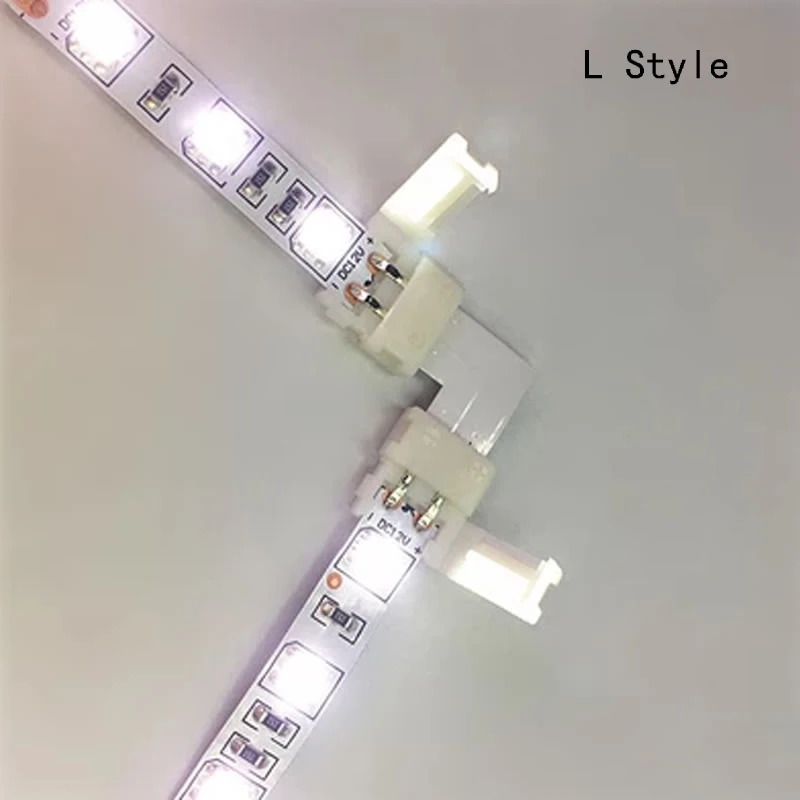 10 шт./лот L/T/+ Led разъем подключения 5050 5630 одноцветная Светодиодная лента с