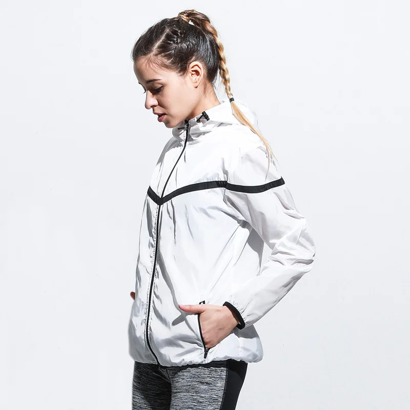 Sport Jacket Fitness Women Long Sleeve Zipper Hoodie Sweatshirt Windproof Jogging Shirt Top Sportswear | Спорт и развлечения