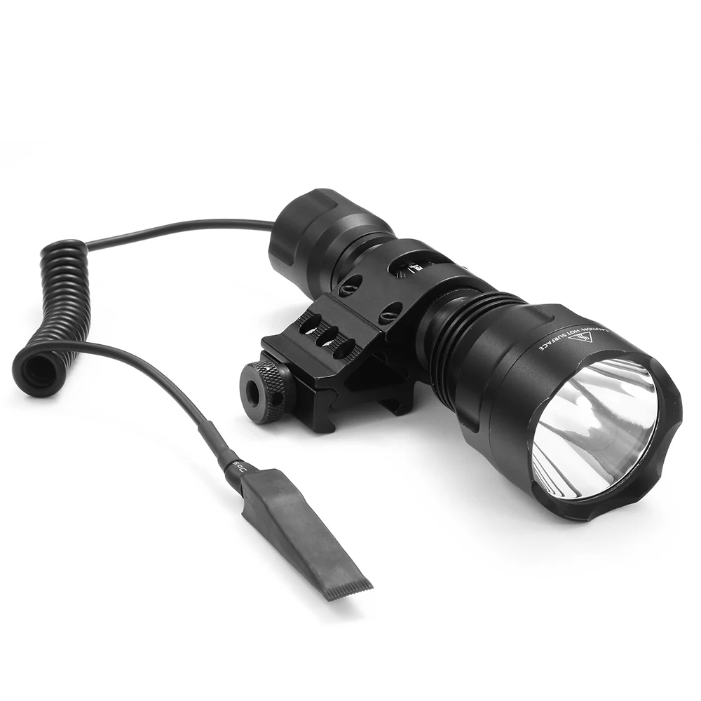 AloneFire C8 CREE XM-L2 T6 светодиодный тактический вспышка светильник фонарь охотничий страйкбол прицел ружья светильник перезаряжаемый аккумулятор 18650