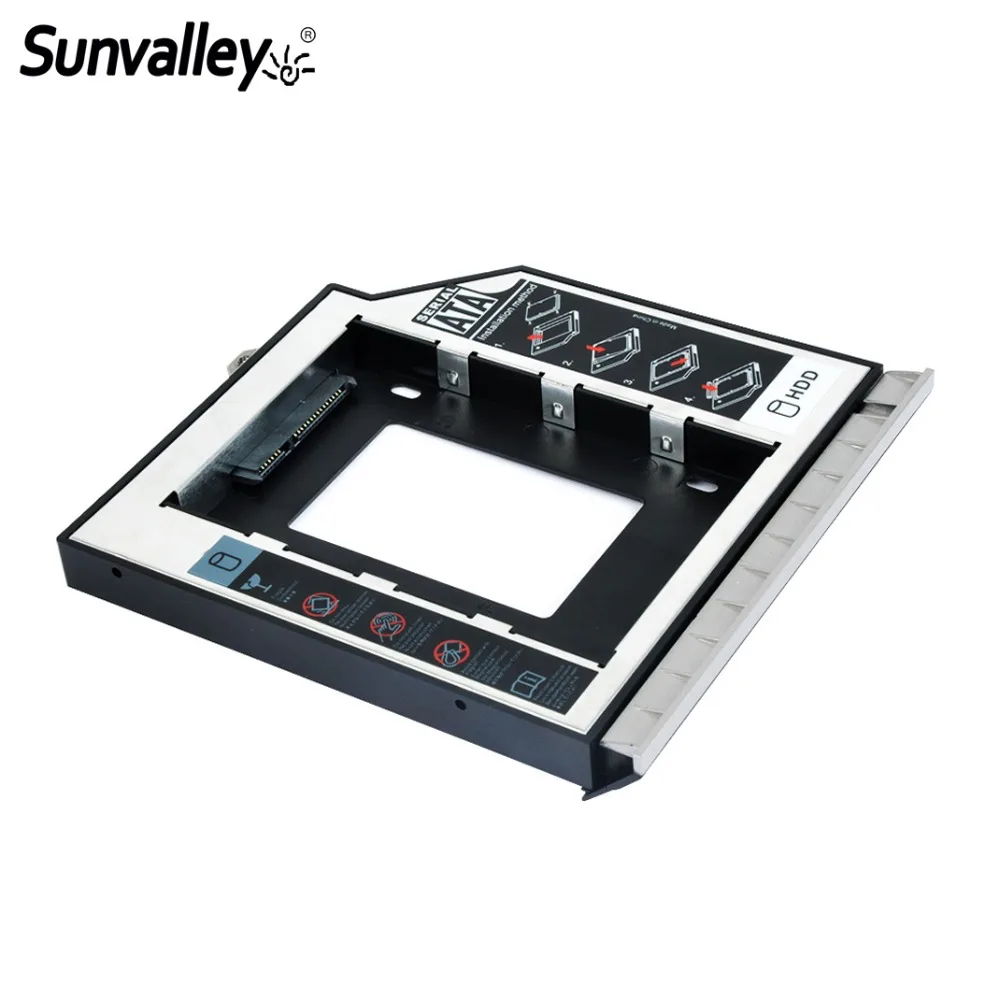 

Sunvalley 12,7 мм 2nd HDD Caddy SATA к SATA eобмен Hrad диск Корпус для HP 8460P