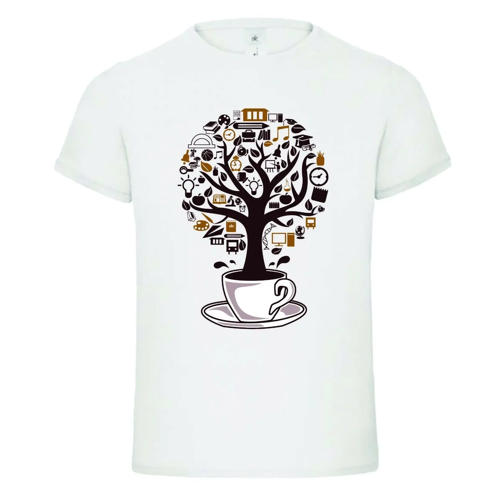 COFFEE TREE CUP BEAN LIFE mashup dtg Мужская футболка новые 2017 удобные футболки повседневные с