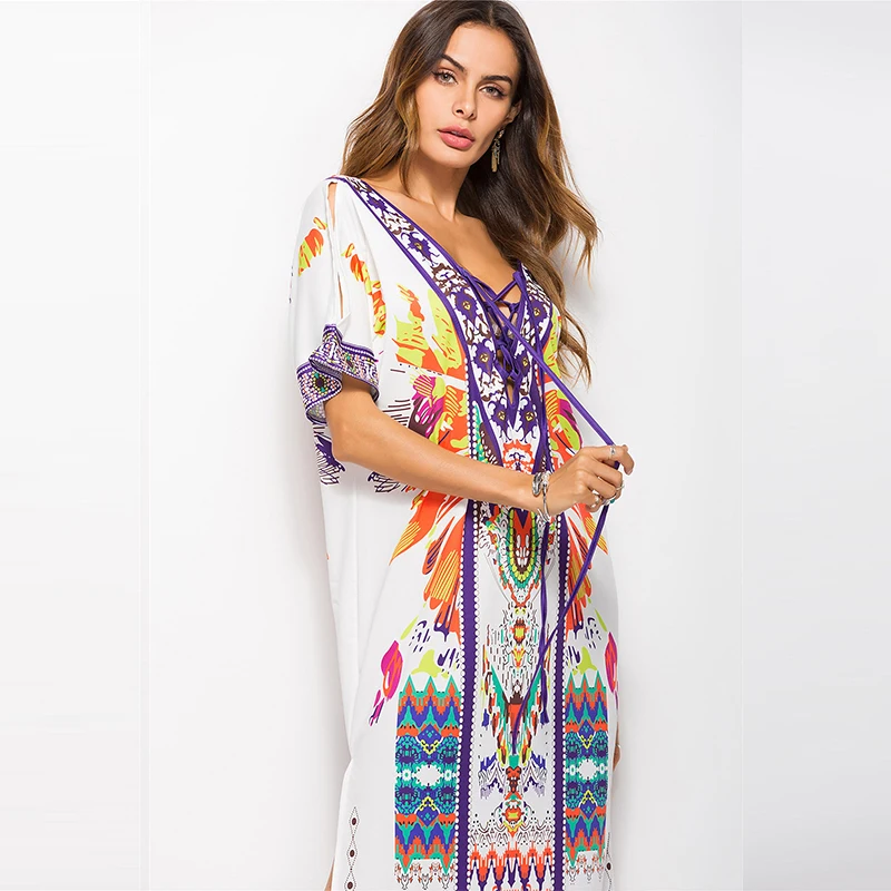 2018 new summer fashion loose large size women dress when printing on both sides | Женская одежда