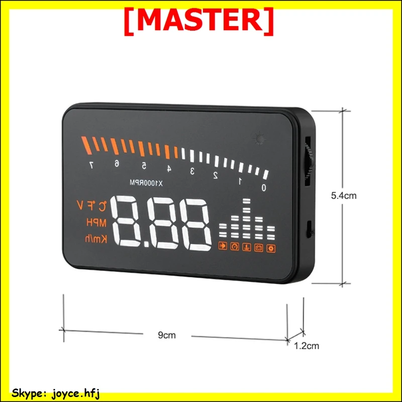 В автомобиле для audi hud head up ЖК дисплей OBD2 или EUOBD Plug and Play Auto HUD X5 с 3 дюймовым экраном