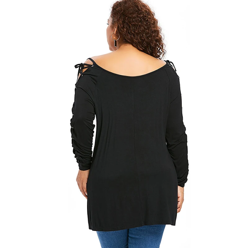 PlusMiss размера плюс 5XL XXXXL XXXL кружева с длинным рукавом Свободные Винтаж Ретро блуза
