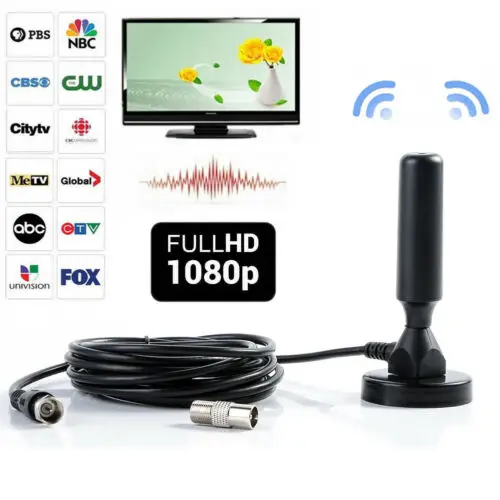 200 Mile 30dBi внутренняя усиленная цифровая DVB T/FM Freeview Антенна ПК для ТВ HDTV антенна