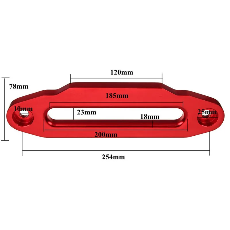 254 мм анодированный сплав Hawse Fairlead лебедка синтетическая Dyneema веревка 4WD C0067 RC
