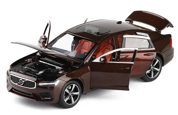 1/32 Volvo S90 T5 литая под давлением Модель автомобиля игрушки с светильник для детей Коллекция подарков для мальчиков