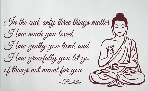 Будда виниловая настенная наклейка Цитата Йога тренажерный зал медитация