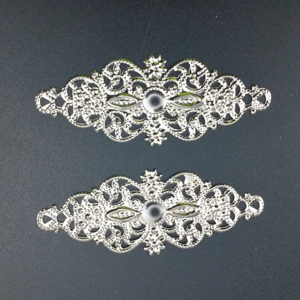 rhodium23x62mm 20pcs 10-20 шт./партия ложечки металлические филигранные цветы срез амулеты База Установка ювелирных изделий DIY компоненты - Цвет: rhodium23x62mm 20pcs