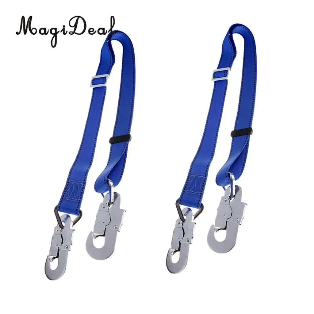 

2pcs Safety Protection Adjustable Webbing Harness Lanyard Rock Climbing 23KN