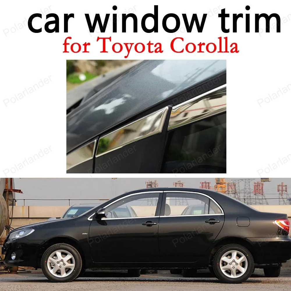 Автомобильные Внешние аксессуары оконная отделка для Toyota Corolla декоративные