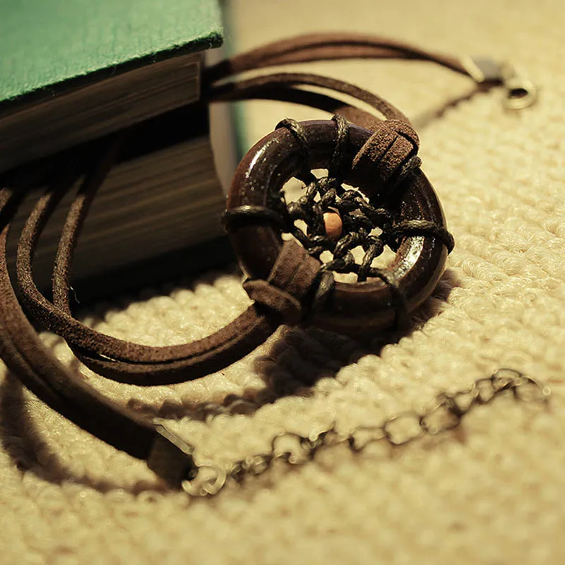 Воротник Ловец снов индийский креативный подарок деревянный круглый