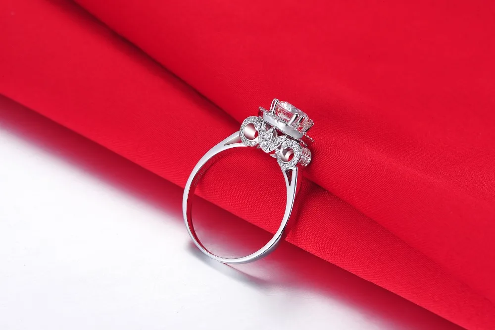 Бутиковое ювелирное изделие 1CTW 6 5 мм круглая огранка Moissanite Diamont кольцо тест