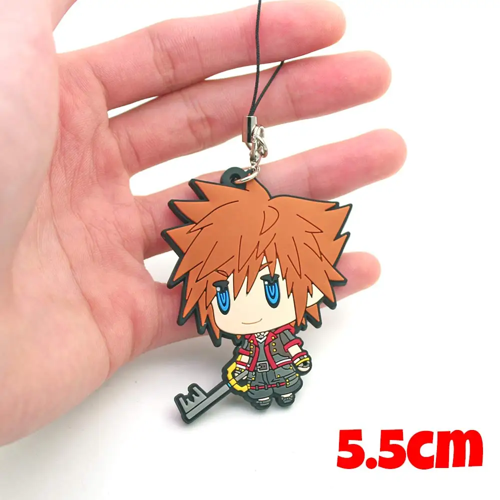POFUNUO игра Kingdom Hearts Sora Roxas символ ключа ПВХ подвеска ручной работы Брелок Жираф с
