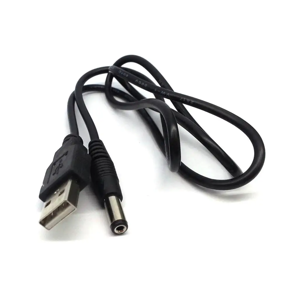 1pcies/lot USB 2.0 A TYPE MALE TO 5.5mm 2.1mm DC power Plug Barrel Connector 5v 1A cable 80cm | Компьютеры и офис