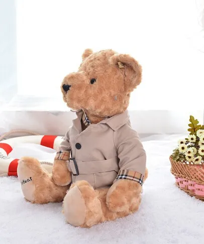 Маленький милый плюшевый медведь плюшевые игрушки хаки плащ Пыльник игрушечный
